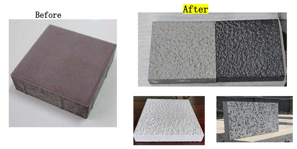 Brick Paver Bush Hammer Surface Treatment Machine